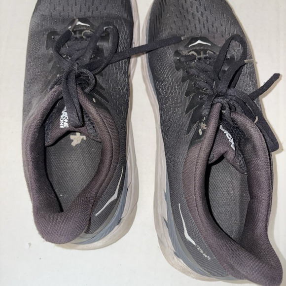 Size 8.5 B - Hoka One One Clifton 8 Black White Women's - Picture 7 of 9